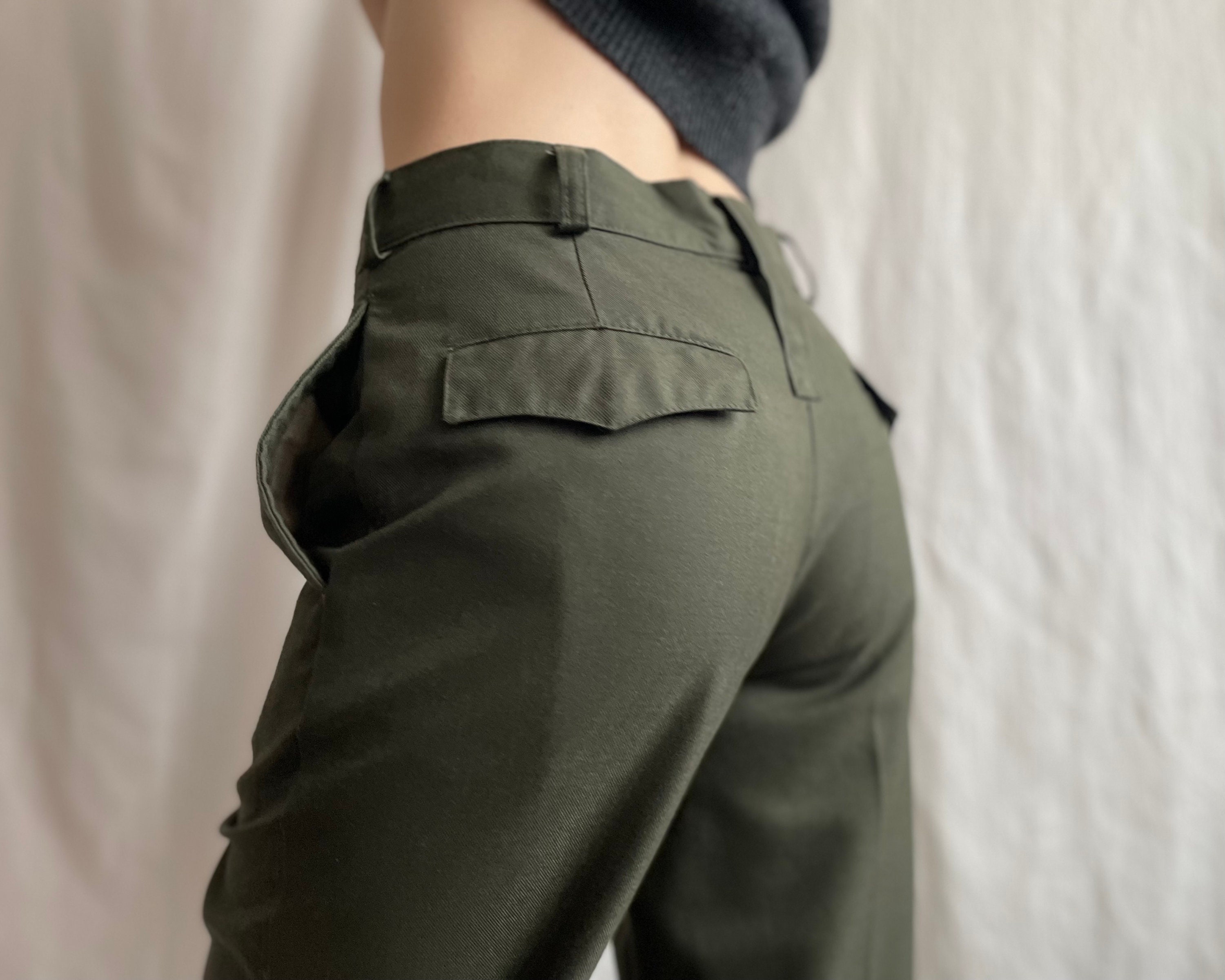 Buy Solids: Light Olive Men Cargo Pants Online