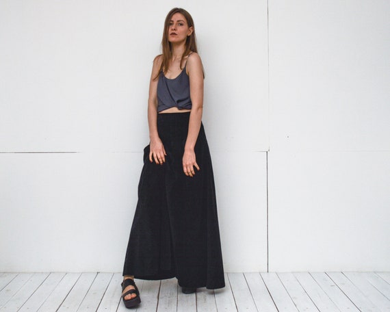 70s corduroy maxi skirt vintage boho skirt floor