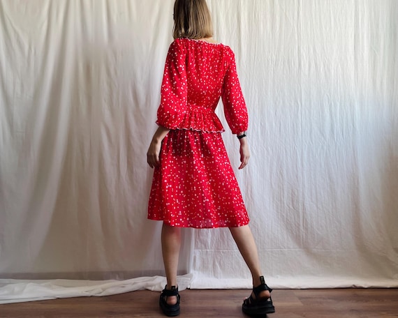 strapless open back dress Plus Size Double Layer Detail Front and Double Ruffle Hem Peplum Midi main image 0