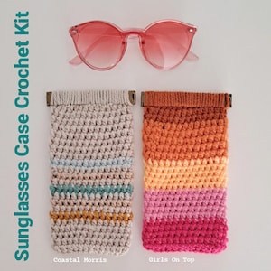 Crochet Sunglasses Case Kit - festival summer stashbusting accessories