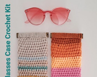 Crochet Sunglasses Case Kit - festival summer stashbusting accessories