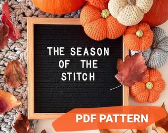Crochet pumpkin pattern PDF - digital pattern fall autumn decor