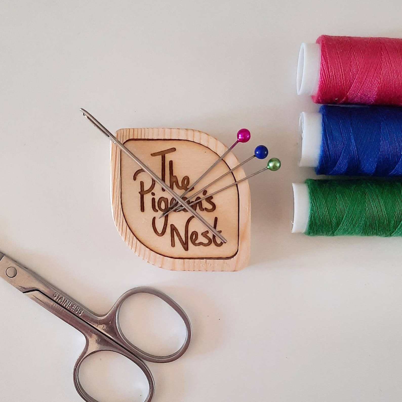 Wooden needle minder needle minder Keepers Etsy