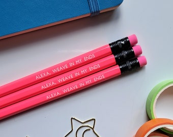 Crochet themed pencils - Pick & Mix sets - Gift for Crocheters