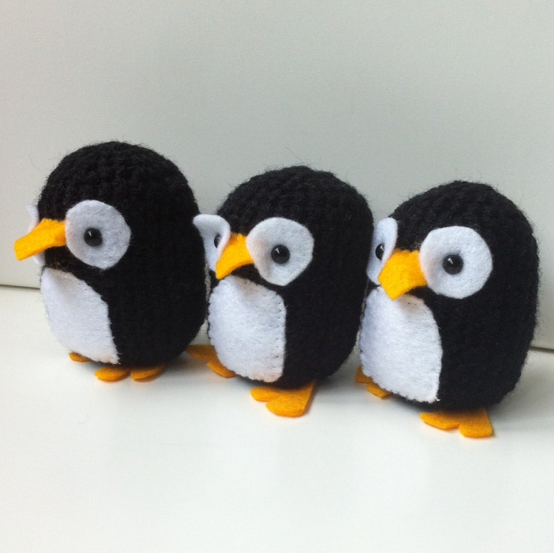 Crochet Penguin handmade Amigurumi decorative doll march | Etsy