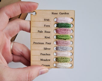 Yarn Colour Palette Swatch Organiser | Thread Holder, Gift for knitter crocheter sewist, Shade Card.