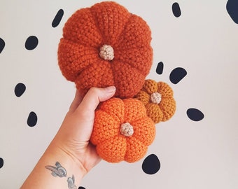Cute crochet pumpkin home autumn mantle decor fall autumnal amigurumi halloween jackolantern jack o lantern
