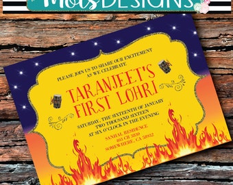 lohri invitation etsy lohri invitation cards