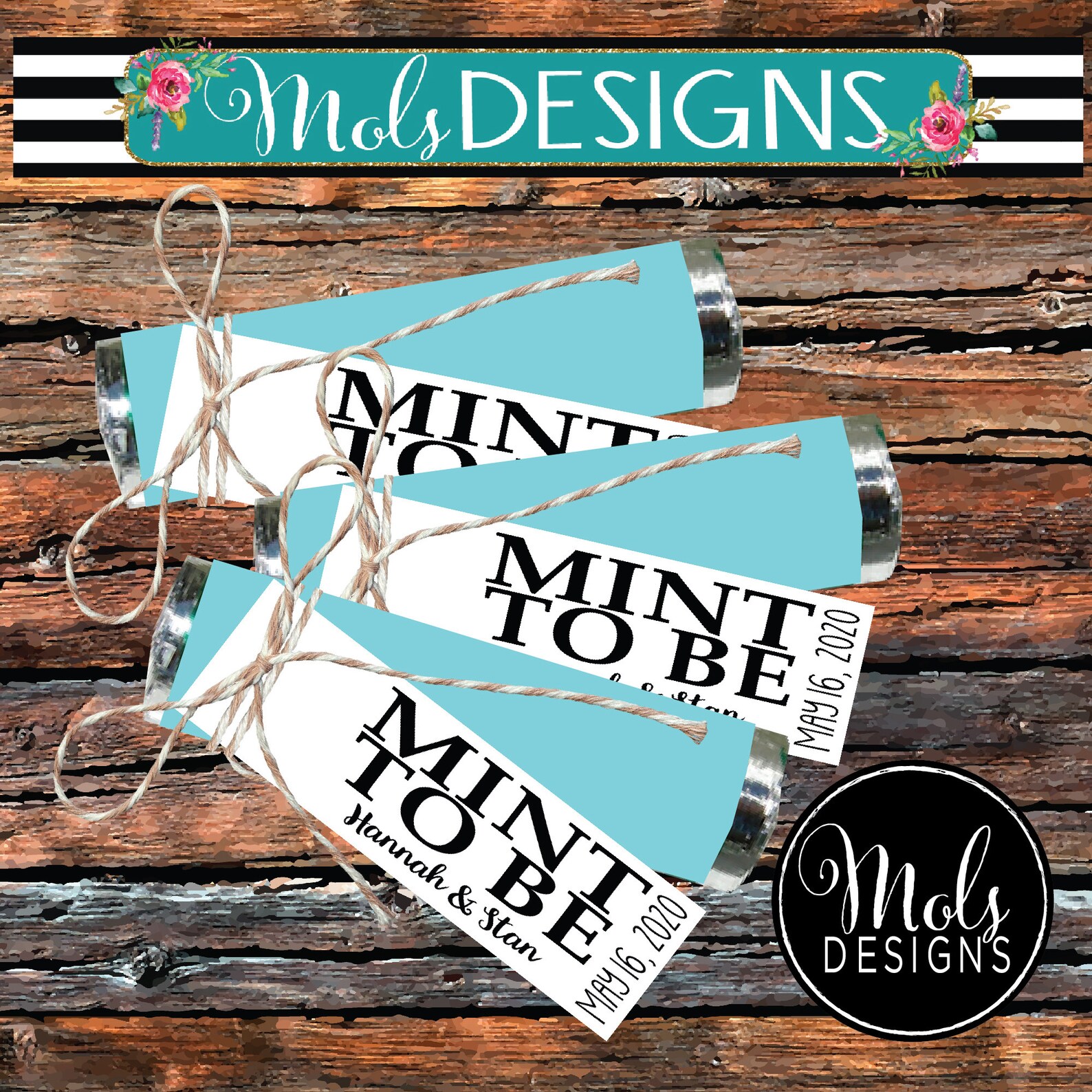 MINT TO BE Favor Tags Label Wedding Favor Bridal Favor Mint Etsy