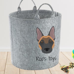 Belgian Malinois personalised Dog toy storage bag