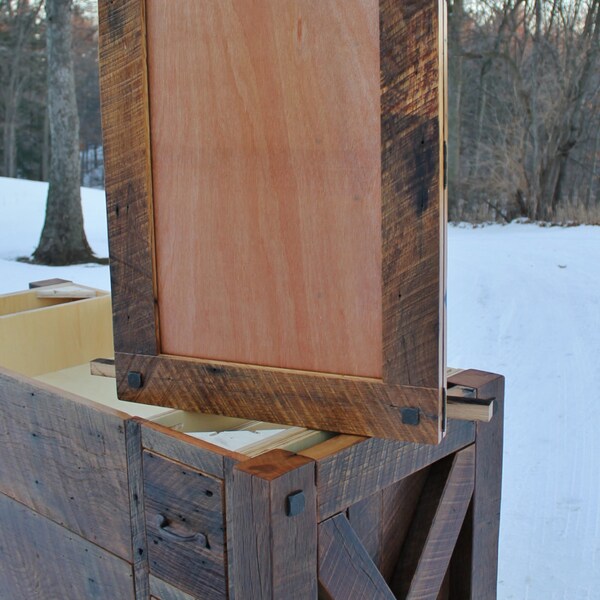 Reclaimed Wood Frame Medicine Etsy