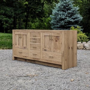 Handmade Bathroom Vanity (72&quot;) Double Sink - White Oak (Paneled Doors)  #2213-P