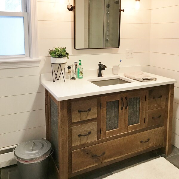 Rustic Bathroom Vanity - Etsy