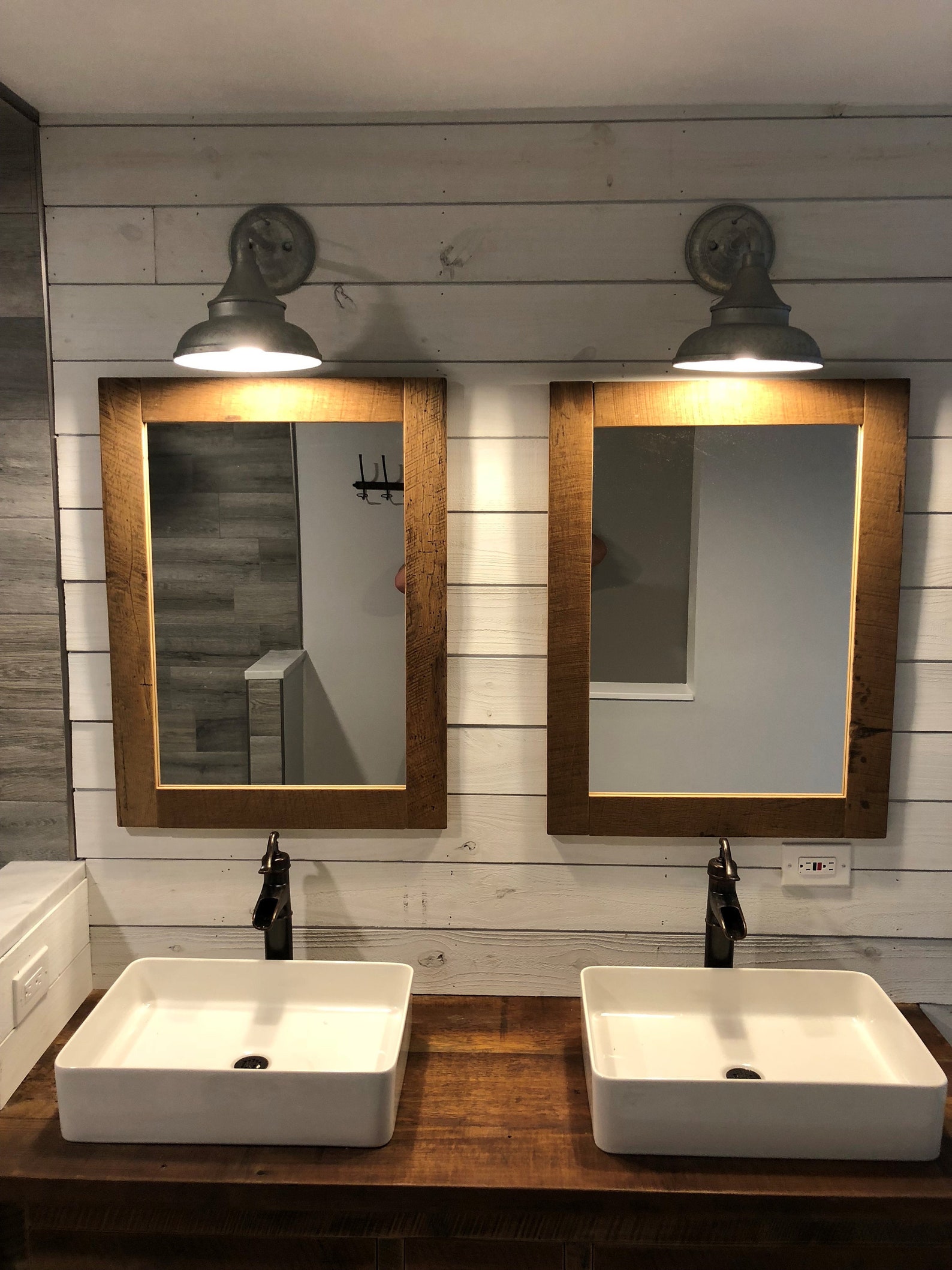 Mirror Frame Rustic Barn Wood Vanity Mirror Frame frame Etsy