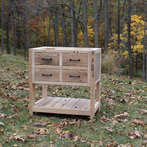 Image showcasing Rustic Bathroom Vanity Rustic Reclaimed Barn Wood 24 or 30 - Etsy