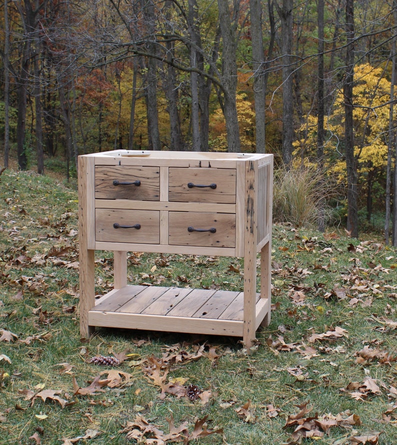 Rustic Bathroom Vanity 30 Reclaimed Barn Wood Vanity Etsy