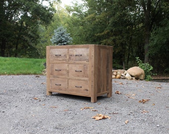 Handmade Rustic Bathroom Vanity (36") - Reclaimed Barn Wood Vanity #7117