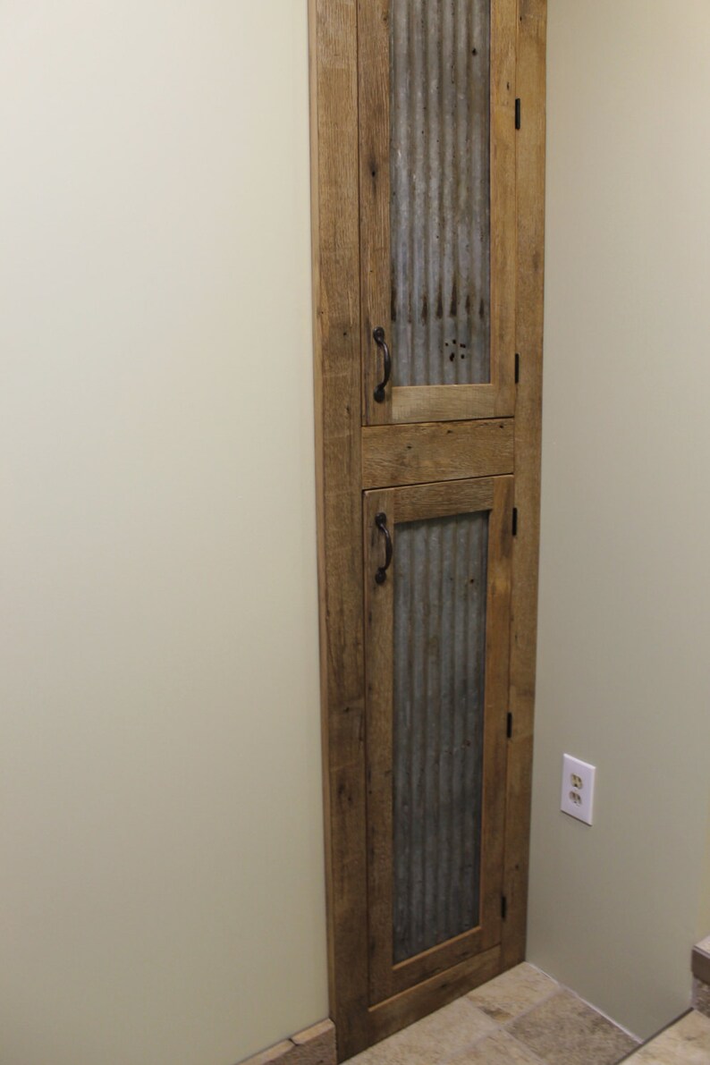 Rustic Door W/framework Reclaimed Barn Wood W/tin Doors Etsy
