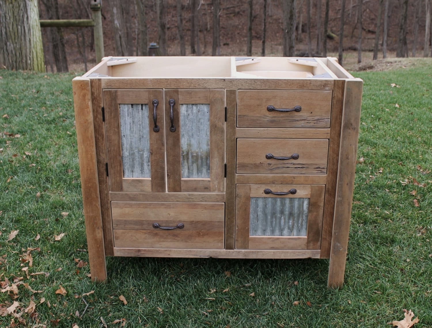 Rustic Bathroom Vanity 42 Reclaimed Barn Wood Vanity Etsy