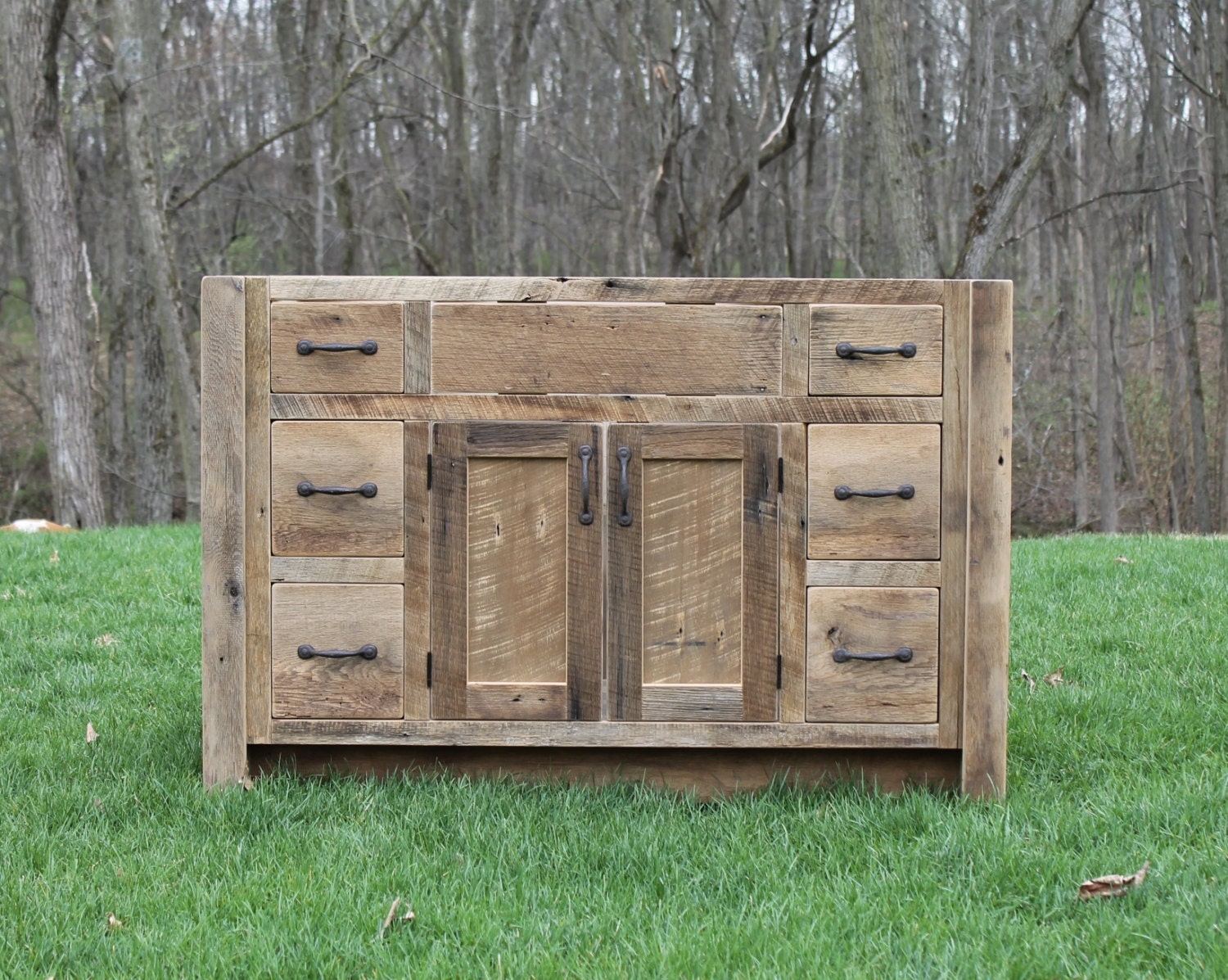 Tocador de baño rústico 48 Madera de granero | Etsy