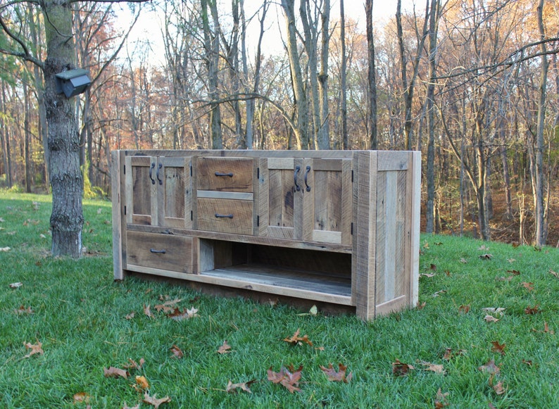 Tocador de baño rústico 72 Fregadero doble madera | Etsy