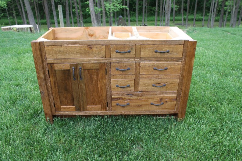 Rustic Bathroom Vanity 52 Reclaimed Barn Wood Vanity Etsy