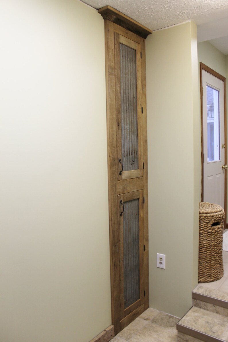 Rustic Door W/framework Reclaimed Barn Wood W/tin Doors Etsy