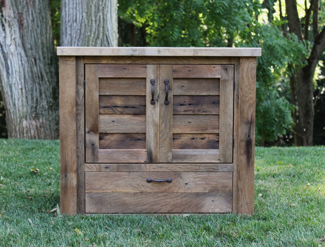Rustic Bathroom Vanity 30 Reclaimed Barn Wood Vanity - Etsy