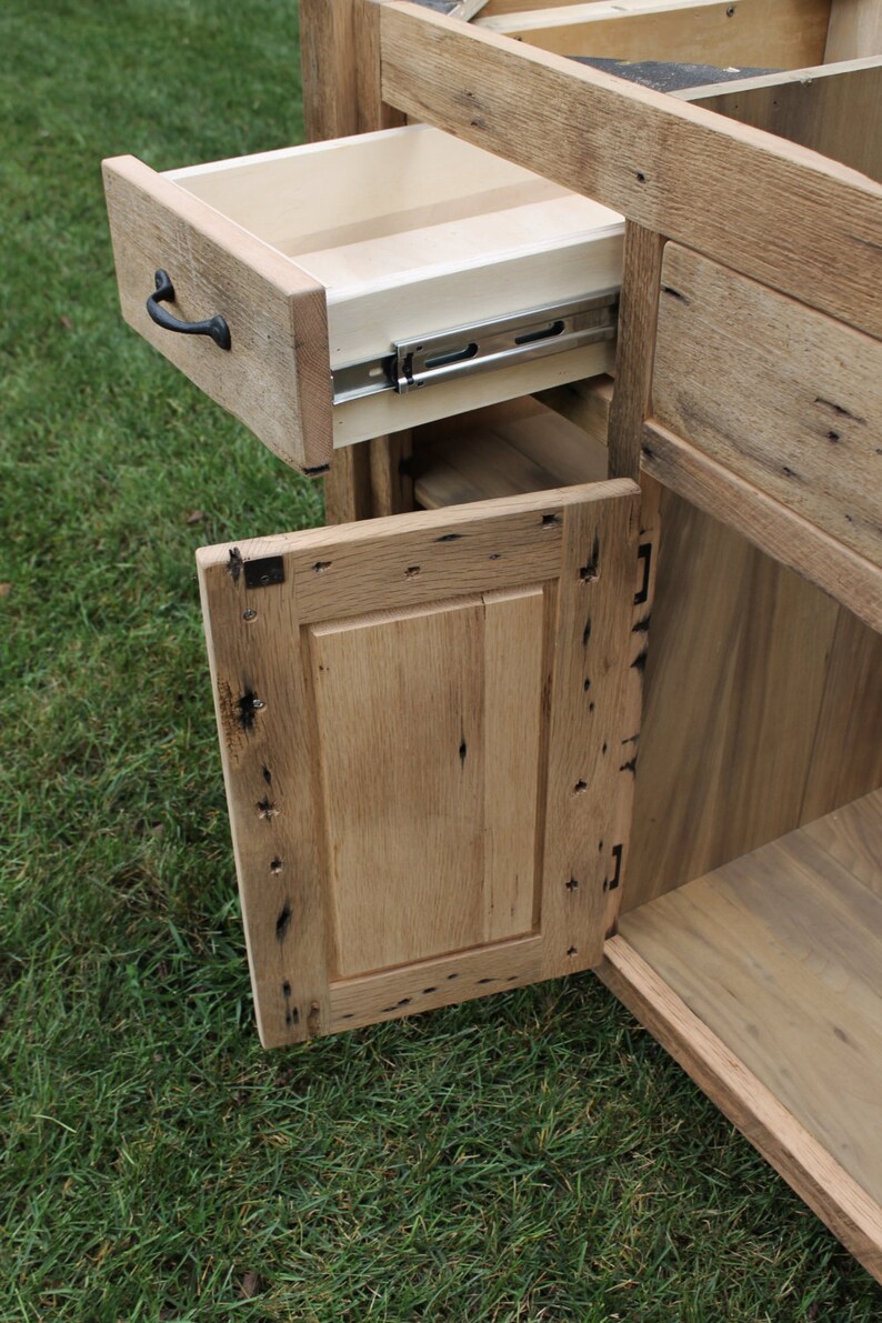 Rustic Bathroom Vanity 60 Reclaimed Barn Wood Vanity Etsy