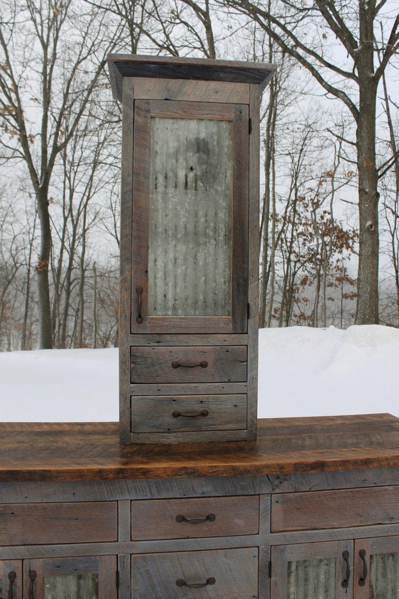 Rustic Bathroom Vanity Linen Reclaimed Barn Wood Etsy