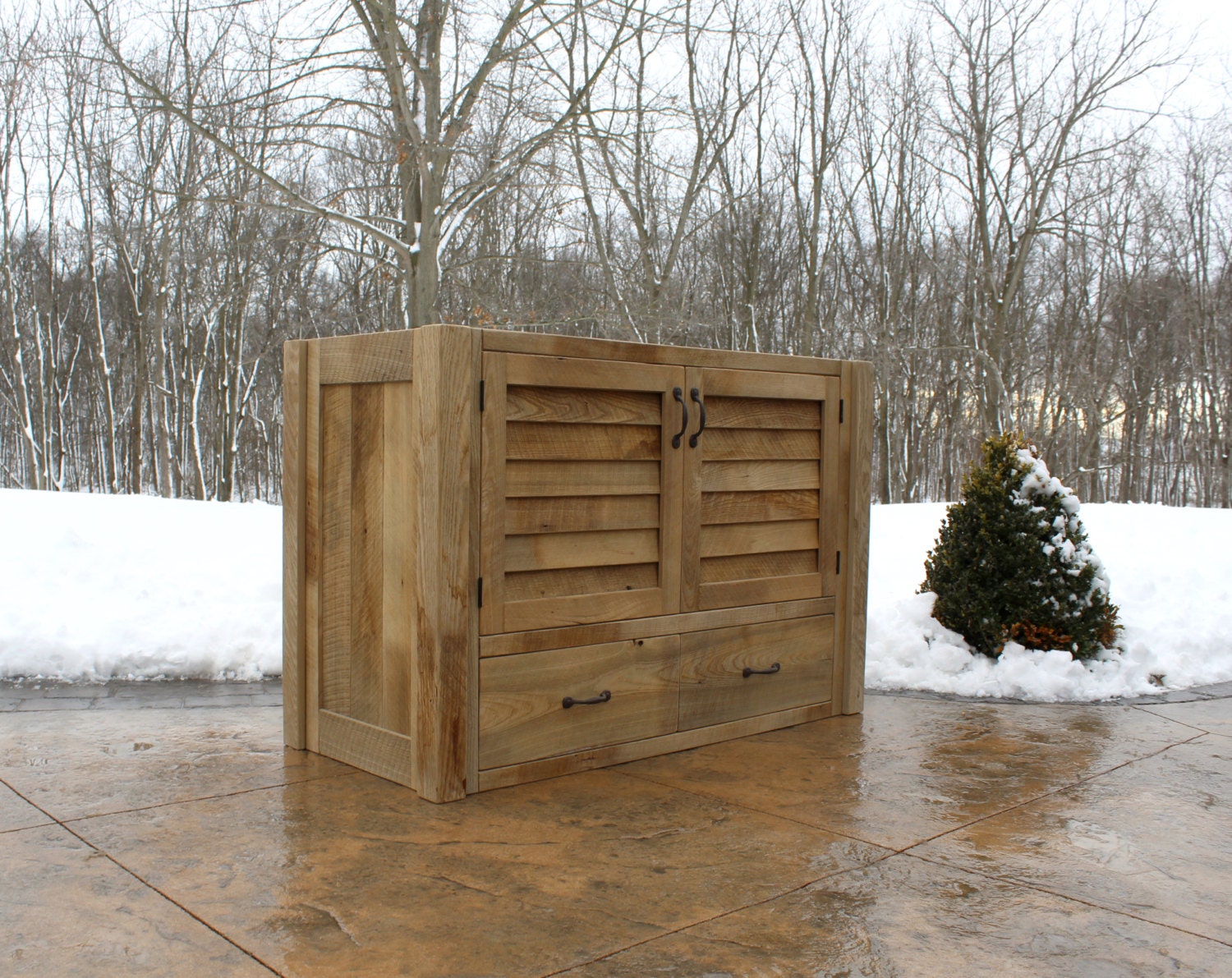 View of Rustic Bathroom Vanity 42 Reclaimed Barn Wood - Etsy