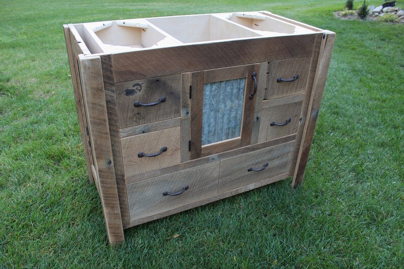 Tocador de baño rústico 42 Vanidad de madera de | Etsy