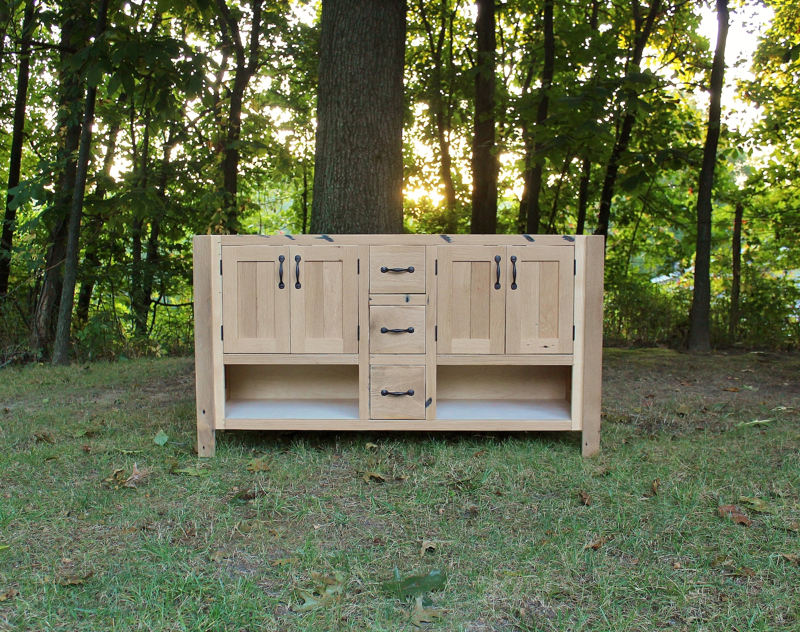 Rustic Bathroom Vanity 60 Dual Sink Reclaimed Barn Etsy