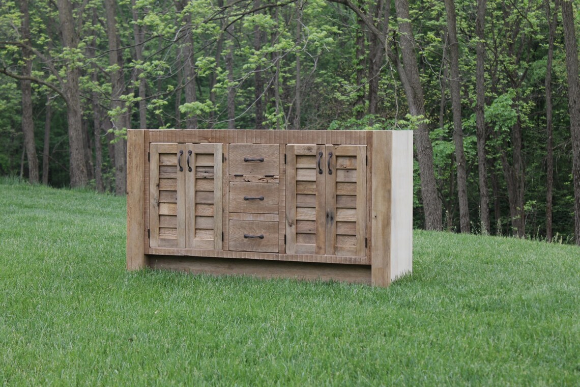 Rustic Bathroom Vanity 60 Reclaimed Barn Wood Etsy