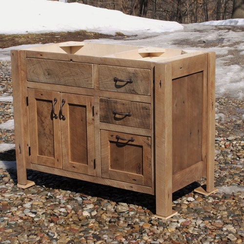 Rustic Bathroom Vanity 48 Reclaimed Barn Wood Vanity Etsy