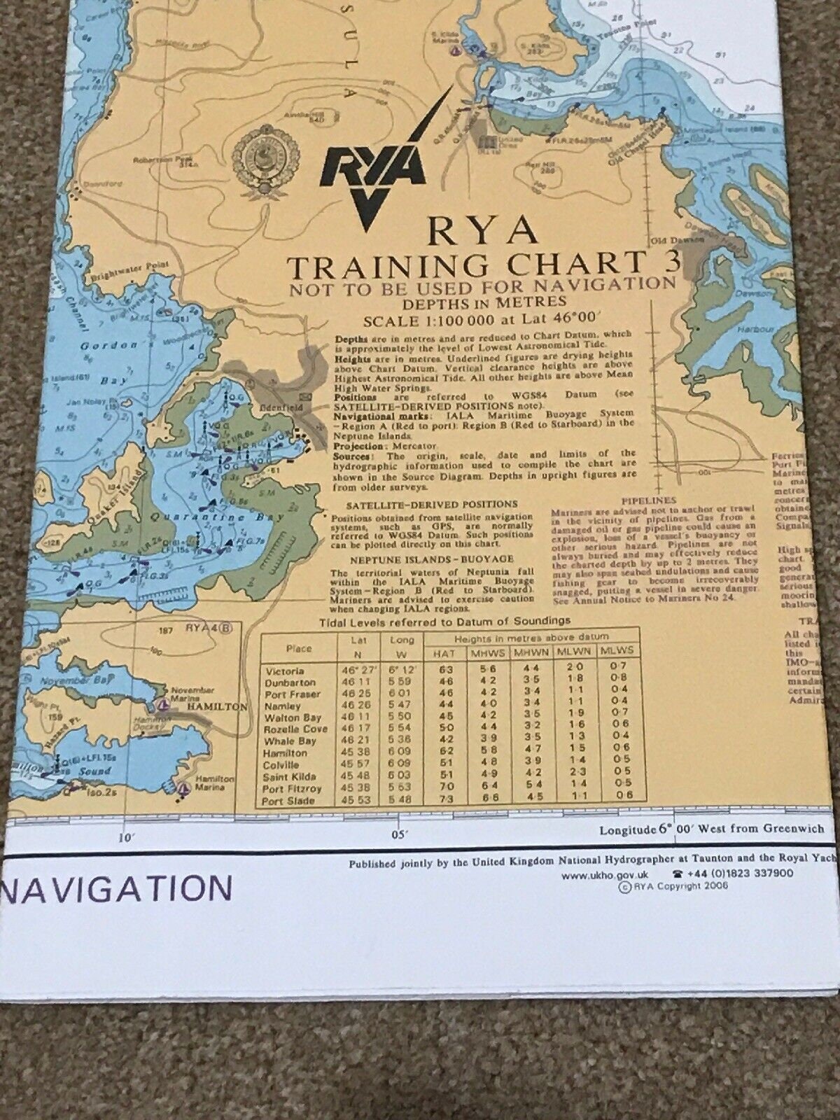 Marine British Admiralty Marine Nautical Chart Craft - Used, Craft ...