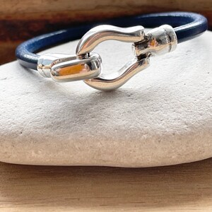 Leather bracelet with silver stirrup clasp horse equestrian horse lover pony christmas handmade gift accessory Bild 8