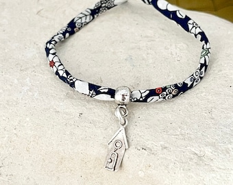 Liberty bracelet with beach hut silver charm