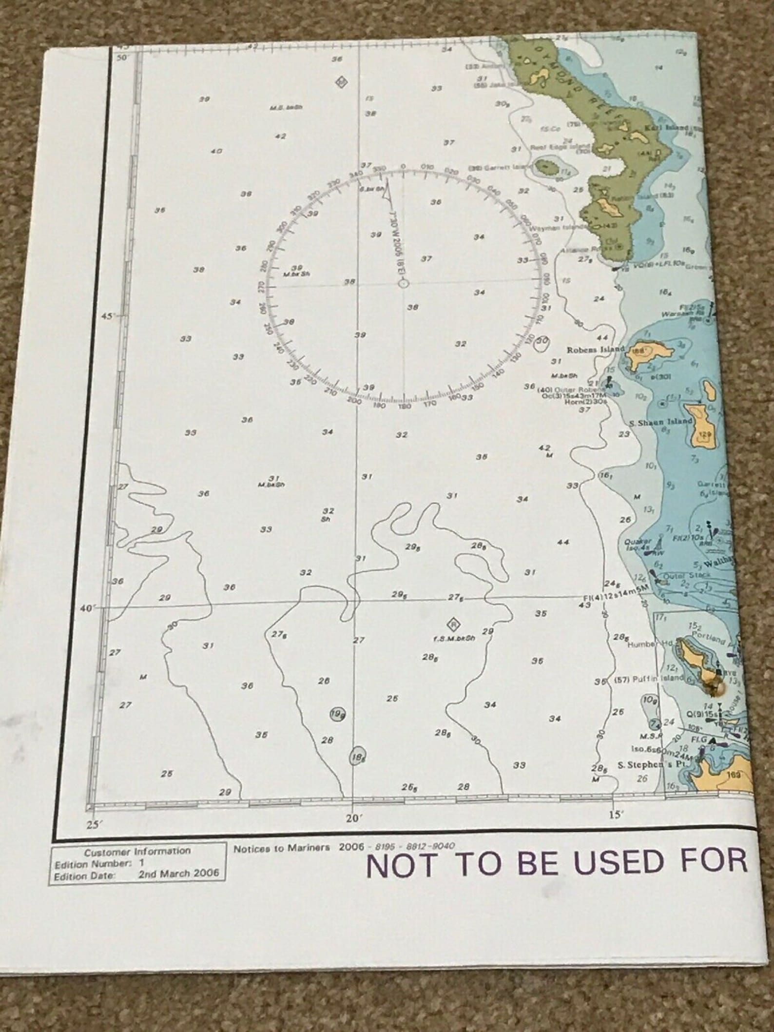 Marine British Admiralty Marine Nautical Chart Craft - Used, Craft ...
