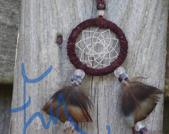 Native American Dream Catcher w/ Labradorite Cherokee made William Lattie comes w/ Certificate of Authenticity FREE US SHIPPING