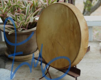 12" Elk Hide Hand Drum Native American Made William Lattie Cherokee comes w/ Certificate of Authenticity FREE US SHIPPING