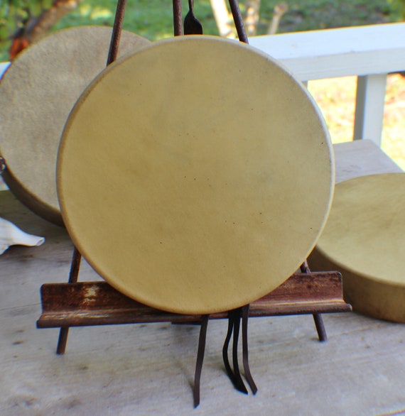 10 Elk Hide Hand Drum Native American Made William