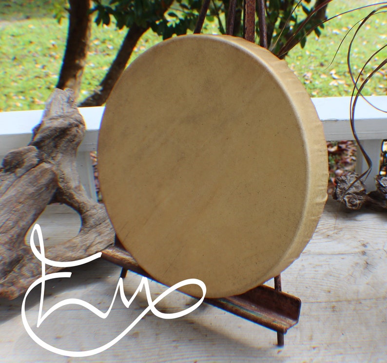 12 Elk Hide Hand Drum Native American Made William Etsy
