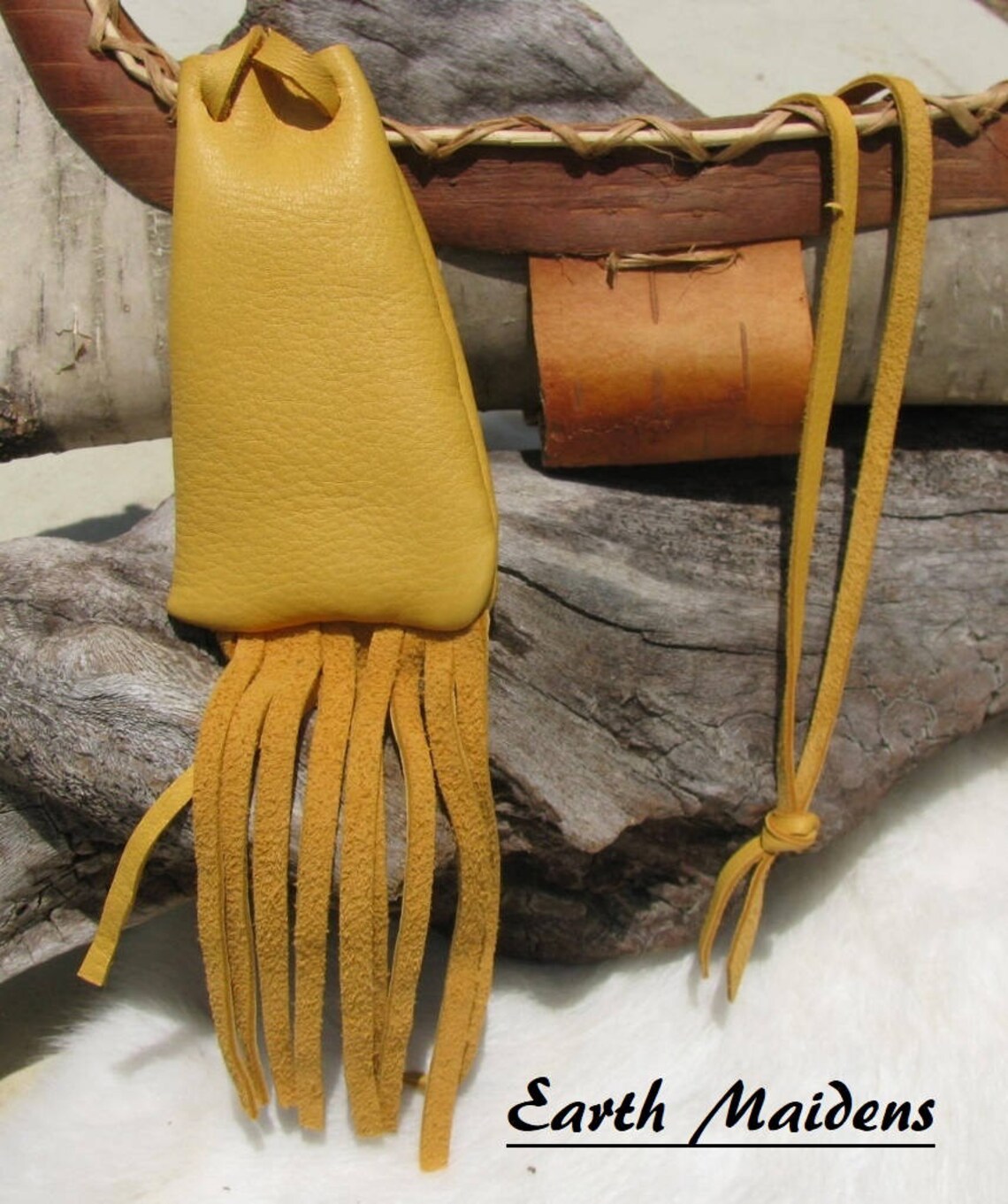 Native American Made Deer Leather Medicine Bag Size 4 h Etsy