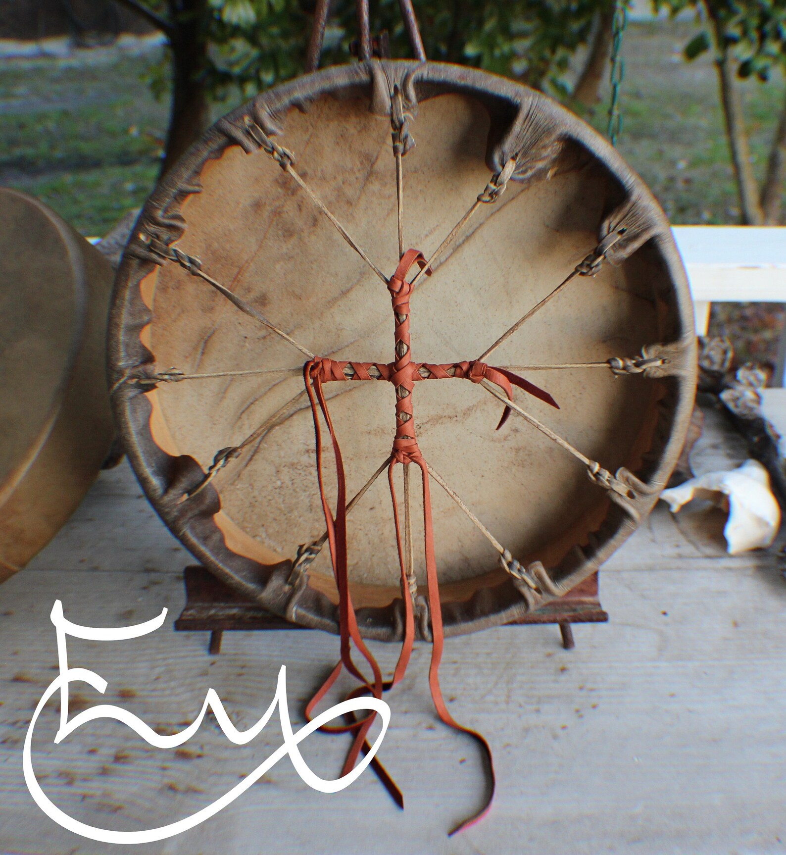 14 American Buffalo Hide Hand Drum Native American Made Etsy