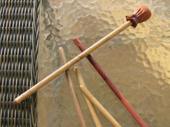 Native American Drum Beater 14/" length Cherokee made William Lattie Cert of Auth
