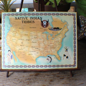 Set of 10 Large Postcards 5 Native Tribe Maps & 5 Symbols of The Native Nations FREE US SHIPPING