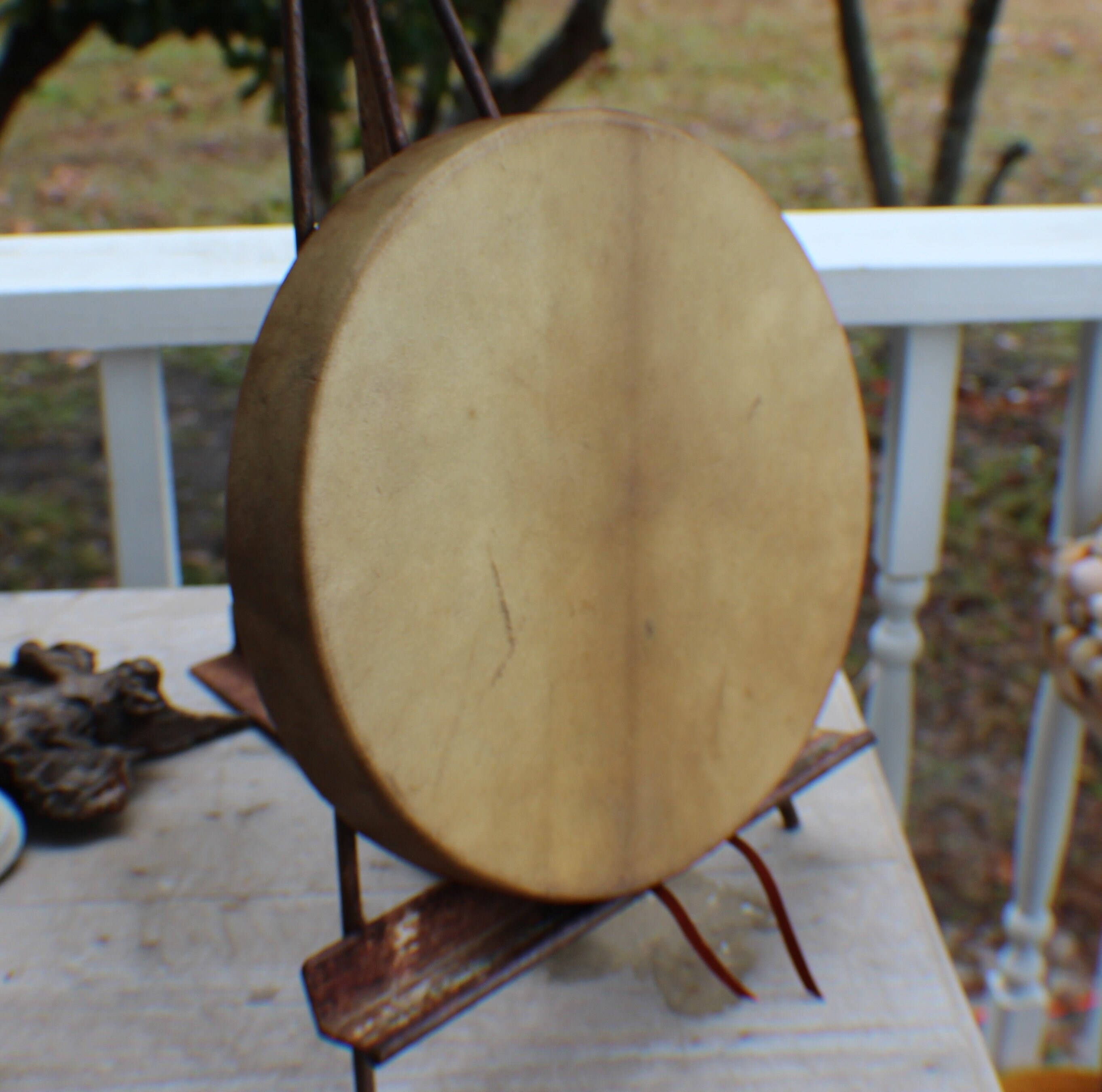 12 Elk Hide Hand Drum Native American Made William Etsy