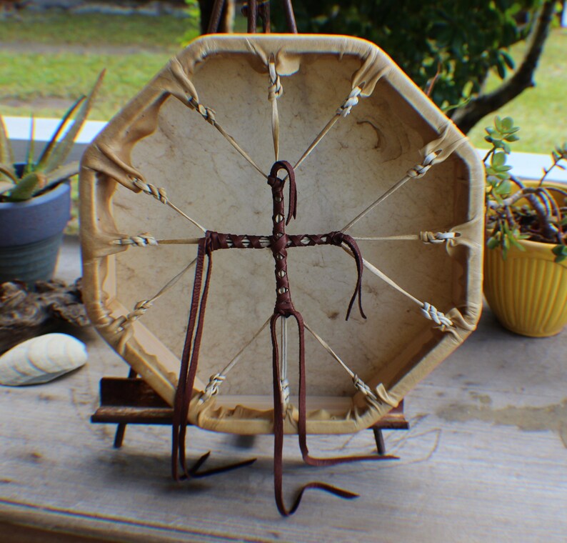 13 Deer Hide Hand Drum Native American Made William Etsy