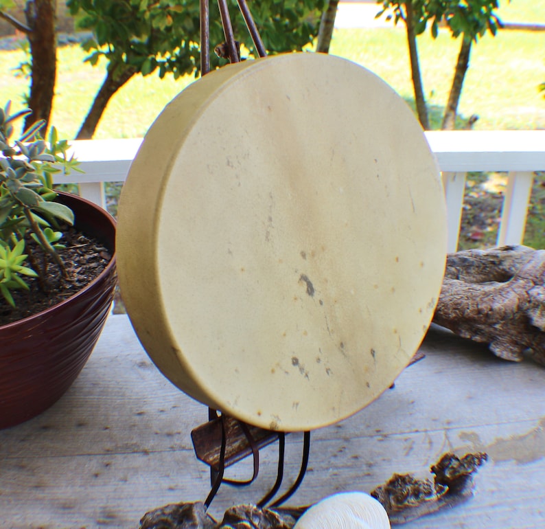 14 Deer Hide Hand Drum Native American Made William Etsy